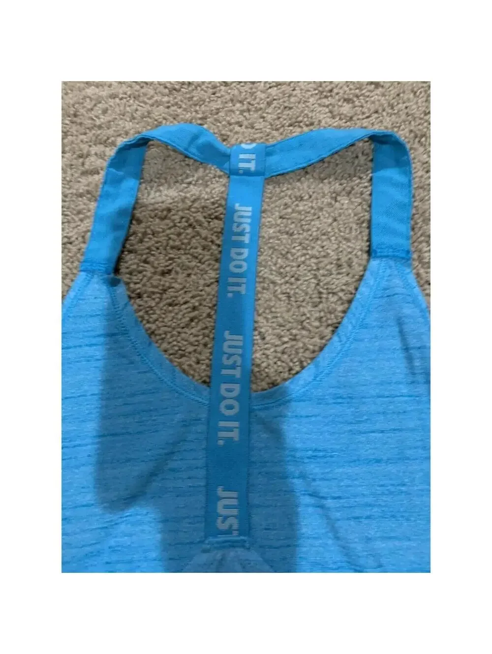 Women's NIKE racer back tank top blue loose S SMALL athletic